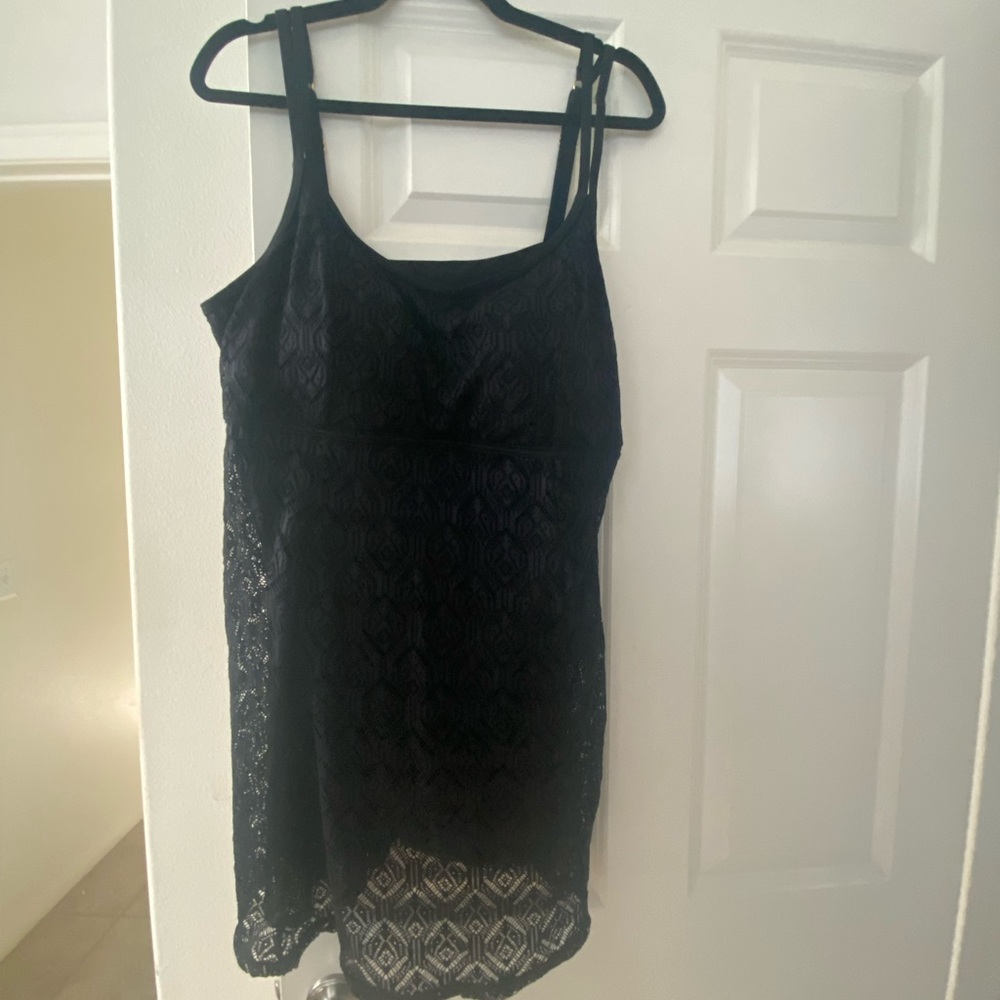 Swimsuits For All black lace one piece 20